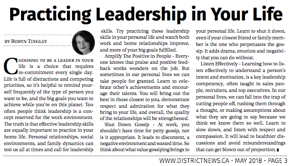 Practicing Leadership In Your Life